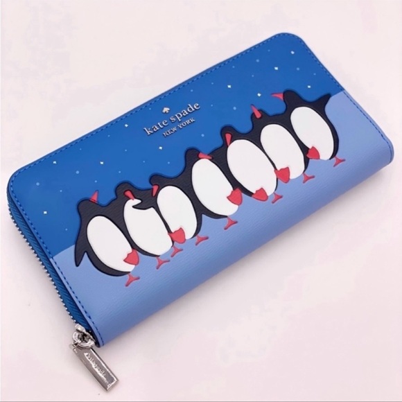 Kate Spade Pinguin long blue wallet - Picture 8 of 12